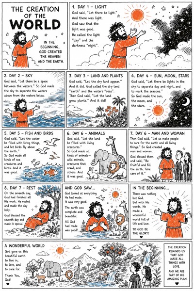 La Création, histoire biblique illustrée